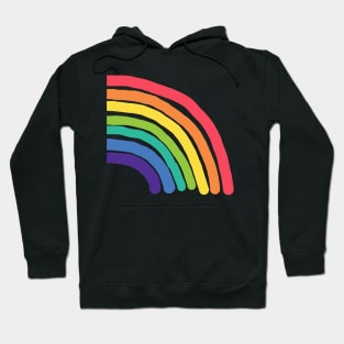 Colorful Rainbow Right Half Graphic Hoodie